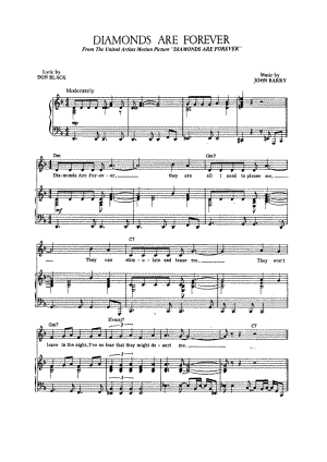 系列－詹姆斯·邦德－主题曲15首钢琴谱11.docx