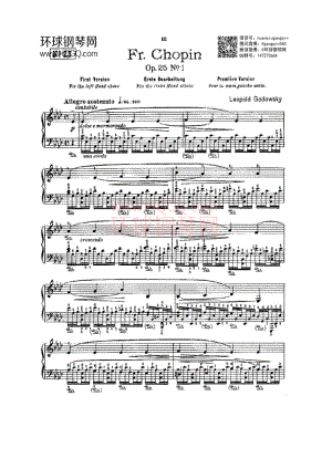 肖邦《练习曲》Fr.Chopin Op.25 No1 钢琴谱_2.docx