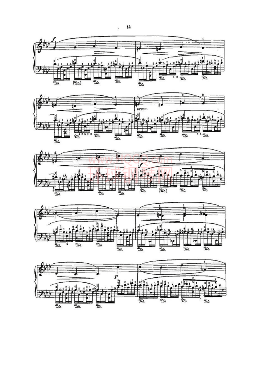 肖邦《练习曲》Fr.Chopin Op.25 No1 钢琴谱_2.docx_第3页