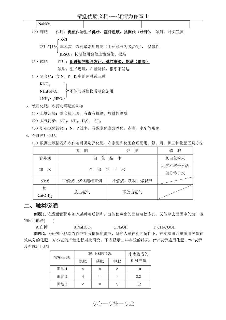 初中化学----第十一单元----盐--化肥.doc_第3页