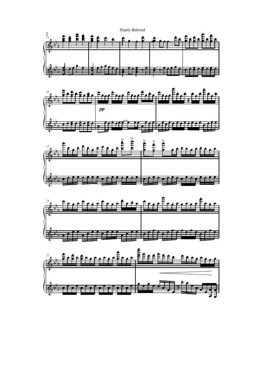 Kingdom Hearts 国王之心 钢琴谱_3.docx_第2页