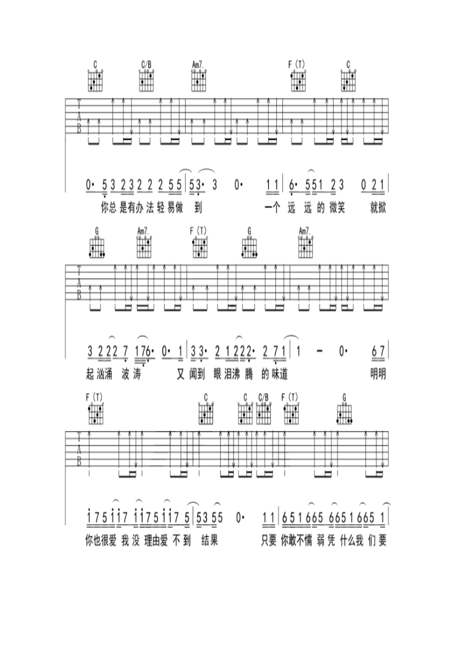 田馥甄《你就不要想起我》 吉他谱_2.docx_第2页
