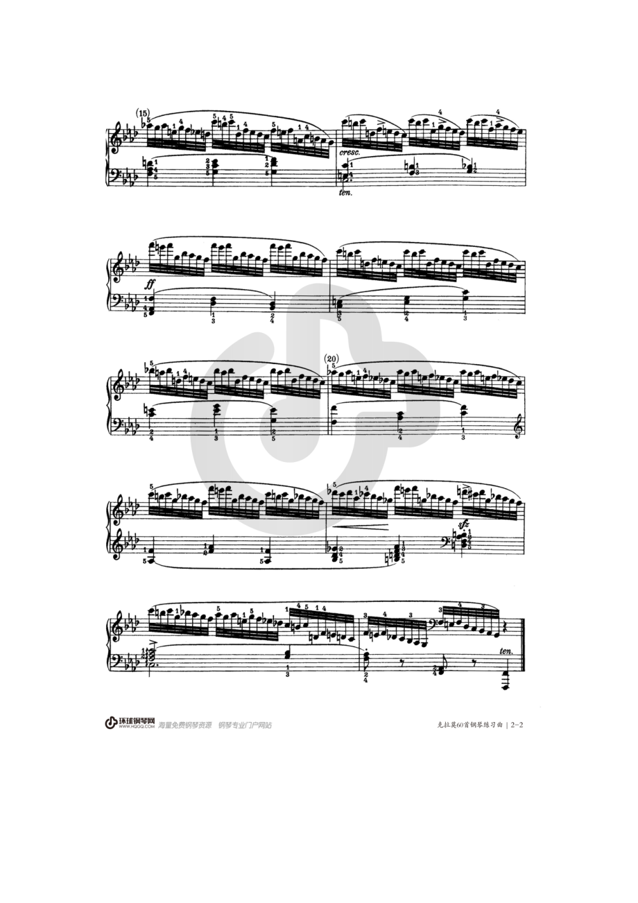 克拉莫60首钢琴练习曲13 钢琴谱.docx_第2页