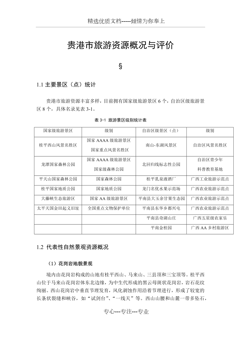 贵港市旅游资源概况与评价.docx_第1页