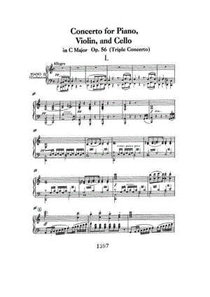 C大调三重协奏曲 Triple Concerto in C Major Op.56 钢琴谱.docx