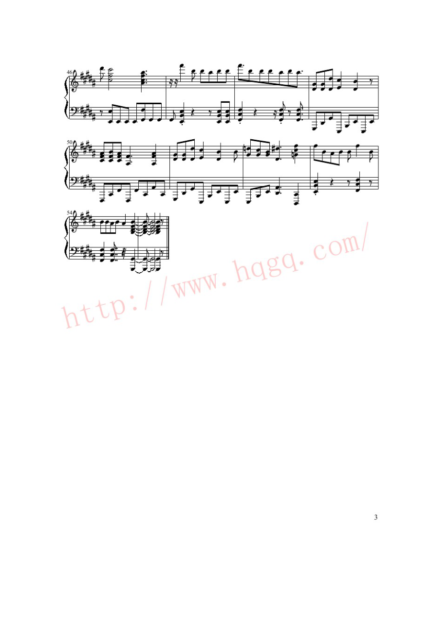 Naruto Shippuuden (ナルト疾風伝) 钢琴谱_32.docx_第3页