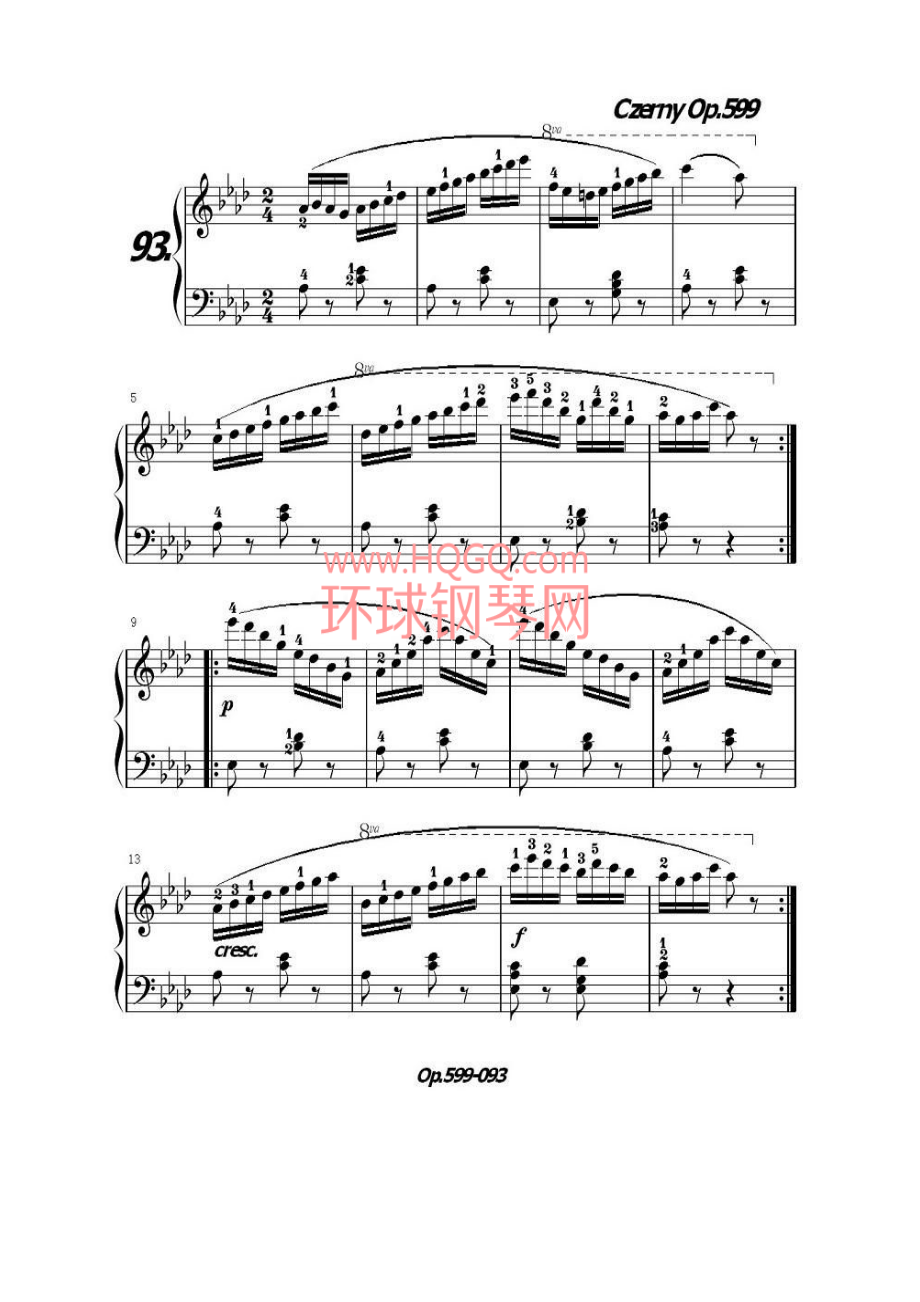 车尔尼练习曲OP599之091钢琴谱.docx_第3页