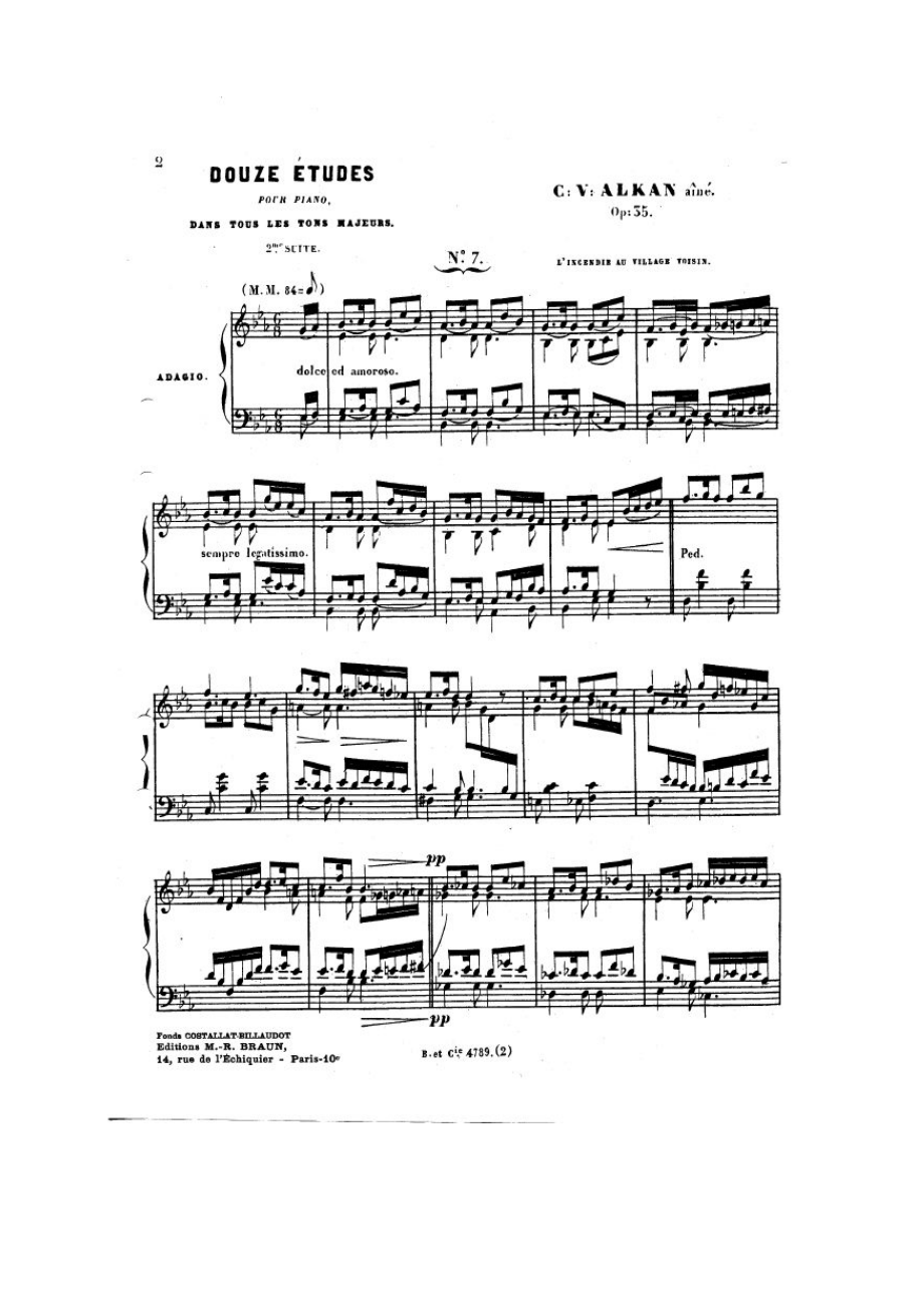 首大调练习曲 12 Etudes in All Major Keys Op.35 钢琴谱_10.docx_第1页