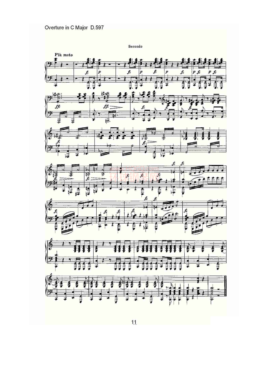 Overture in C Major D.597（Ｃ大调序曲 D.597） 钢琴谱.docx_第3页