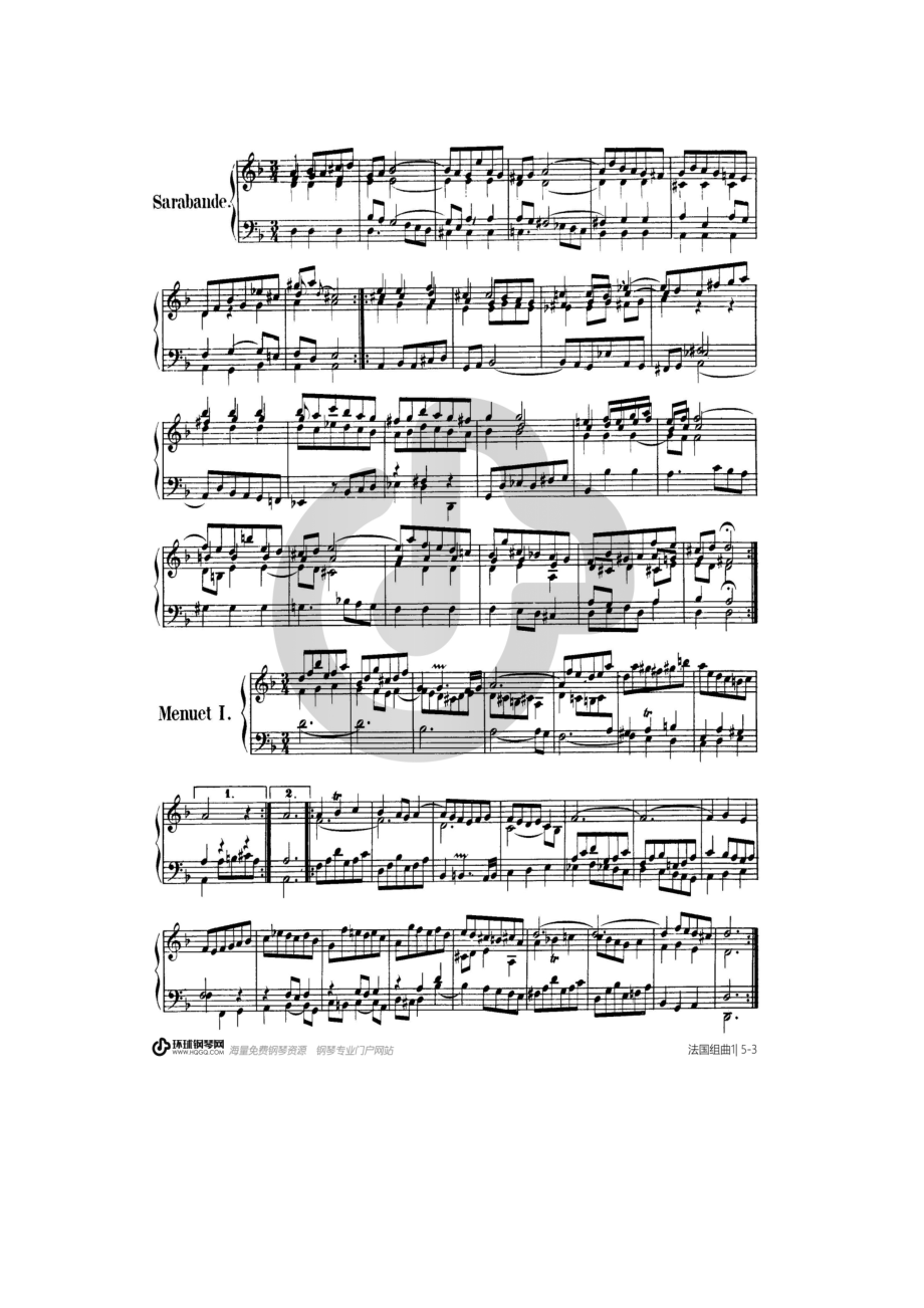 第一首BWV 812（选自《法国组曲》） 钢琴谱.docx_第3页