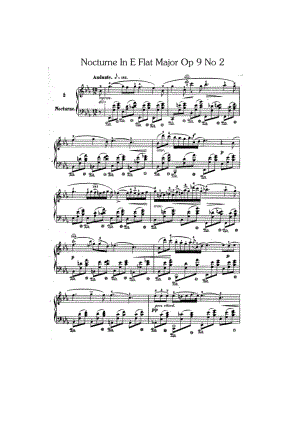 Nocturne In E Flat Major Op 9 No 2 钢琴谱.docx