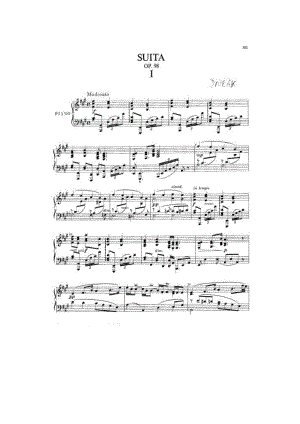 A大调组曲 Suita in A Major Op.98 钢琴谱.docx