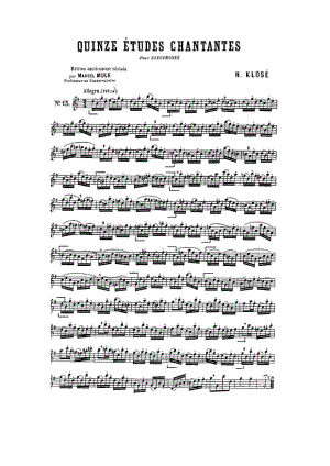 Klose Etudes Chantantes Pour Saxophone（练习曲之十五） 萨克斯谱.docx