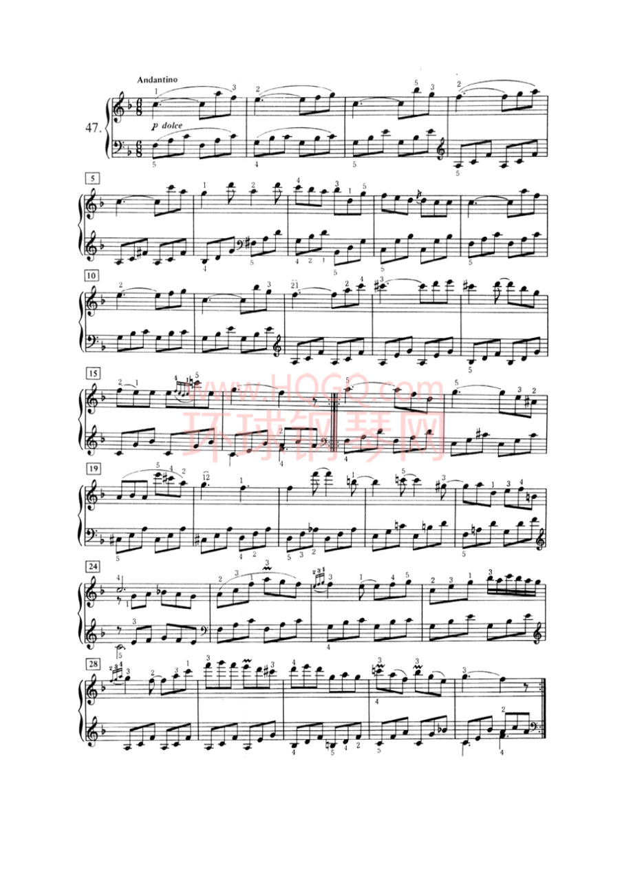车尔尼八度内进阶练习曲100首 钢琴谱_46.docx_第1页