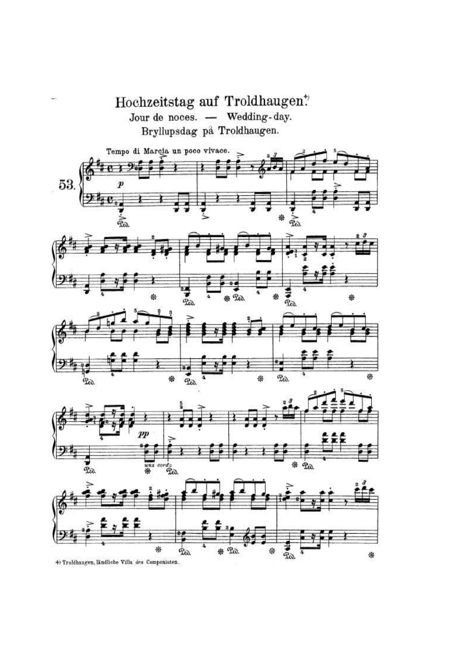 抒情小品集 第八卷 Op.65 Lyric Pieces 钢琴谱_5.docx_第1页
