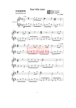 Dear little sister钢琴谱 钢琴谱.docx