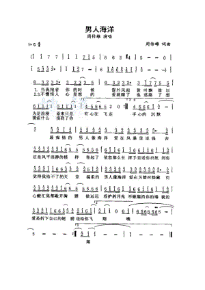 男人海洋 简谱男人海洋 吉他谱 吉他谱_2.docx
