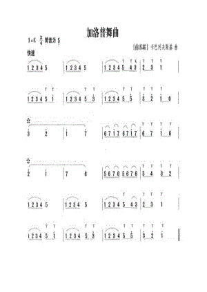 加洛普舞曲 笛箫曲谱.docx