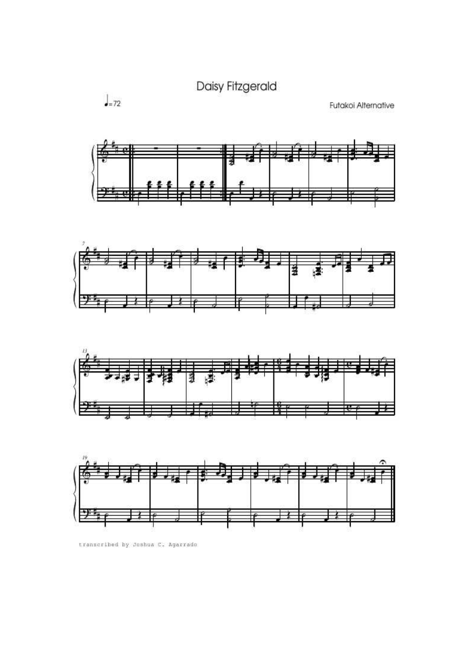 Futakoi Alternative (フタコイ オルタナティブ) 钢琴谱_4.docx_第1页