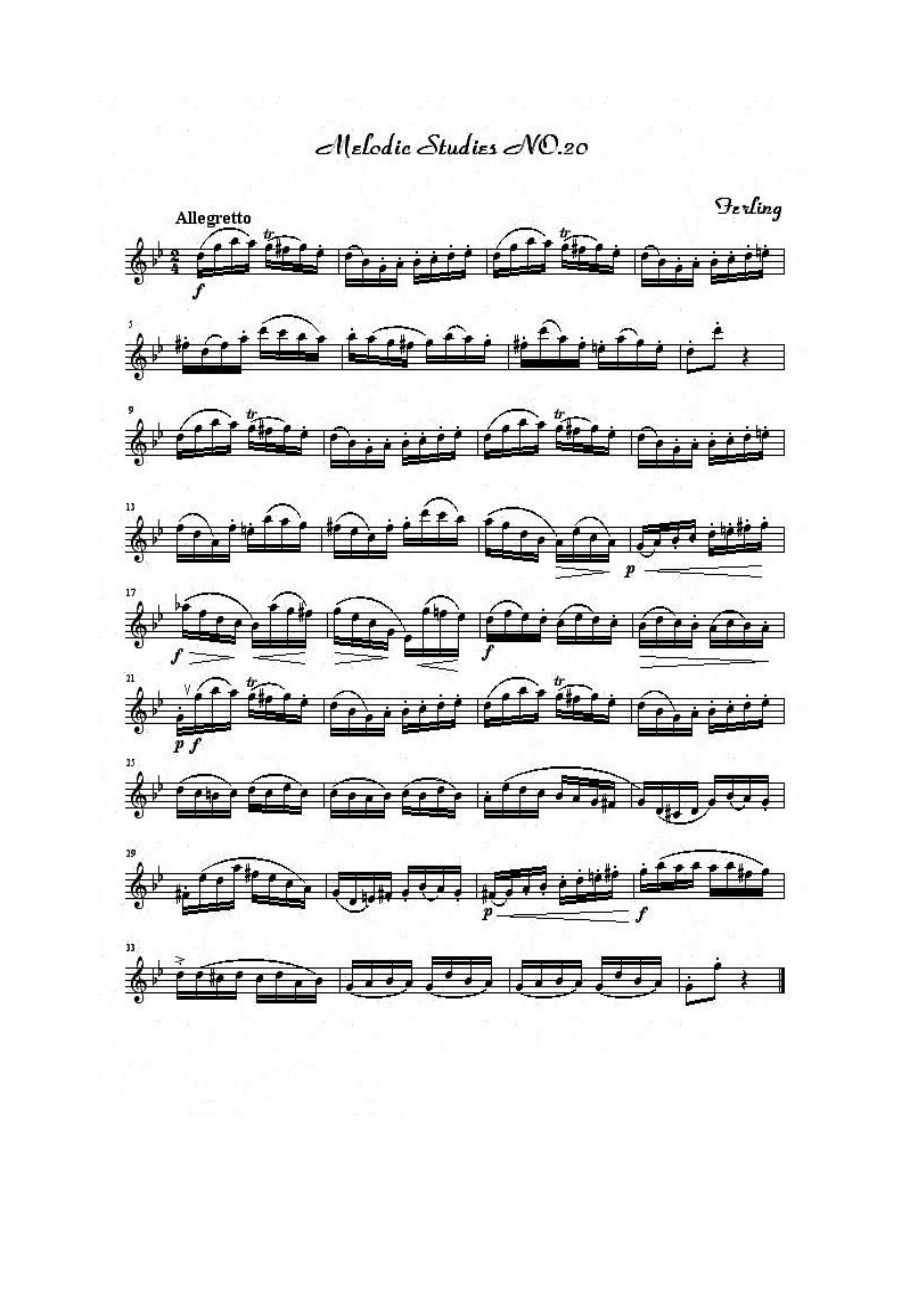 四十八首旋律练习曲之二十 萨克斯谱.docx_第1页