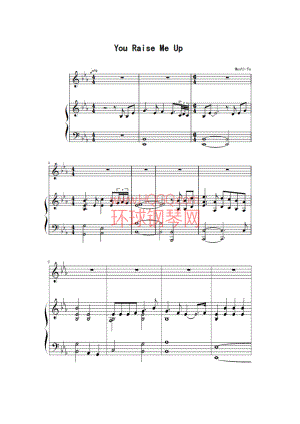 You Raise Me Up（完整版） 钢琴谱.docx