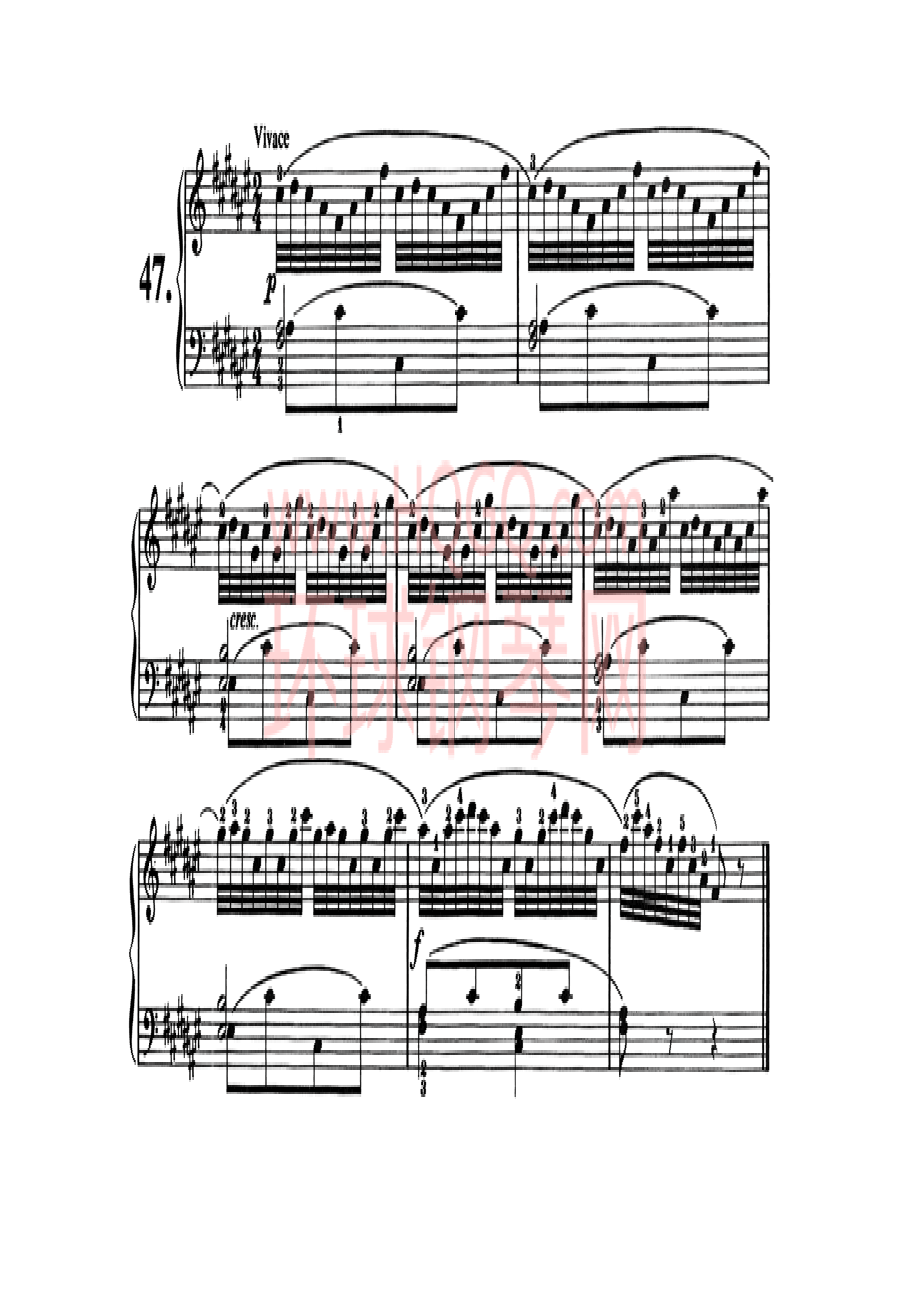 车尔尼821钢琴八小节练习曲160首 钢琴谱_46.docx_第1页