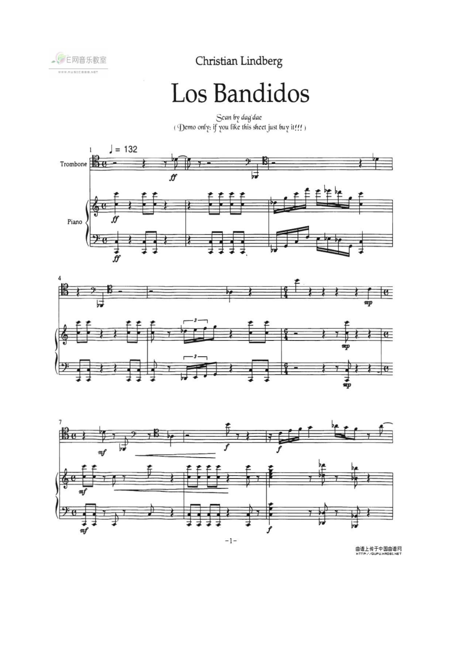 Los Bandidos 钢琴谱.docx_第1页
