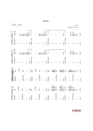 Birds钢琴简谱 钢琴谱.docx