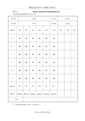 绝缘电阻测试记录.doc