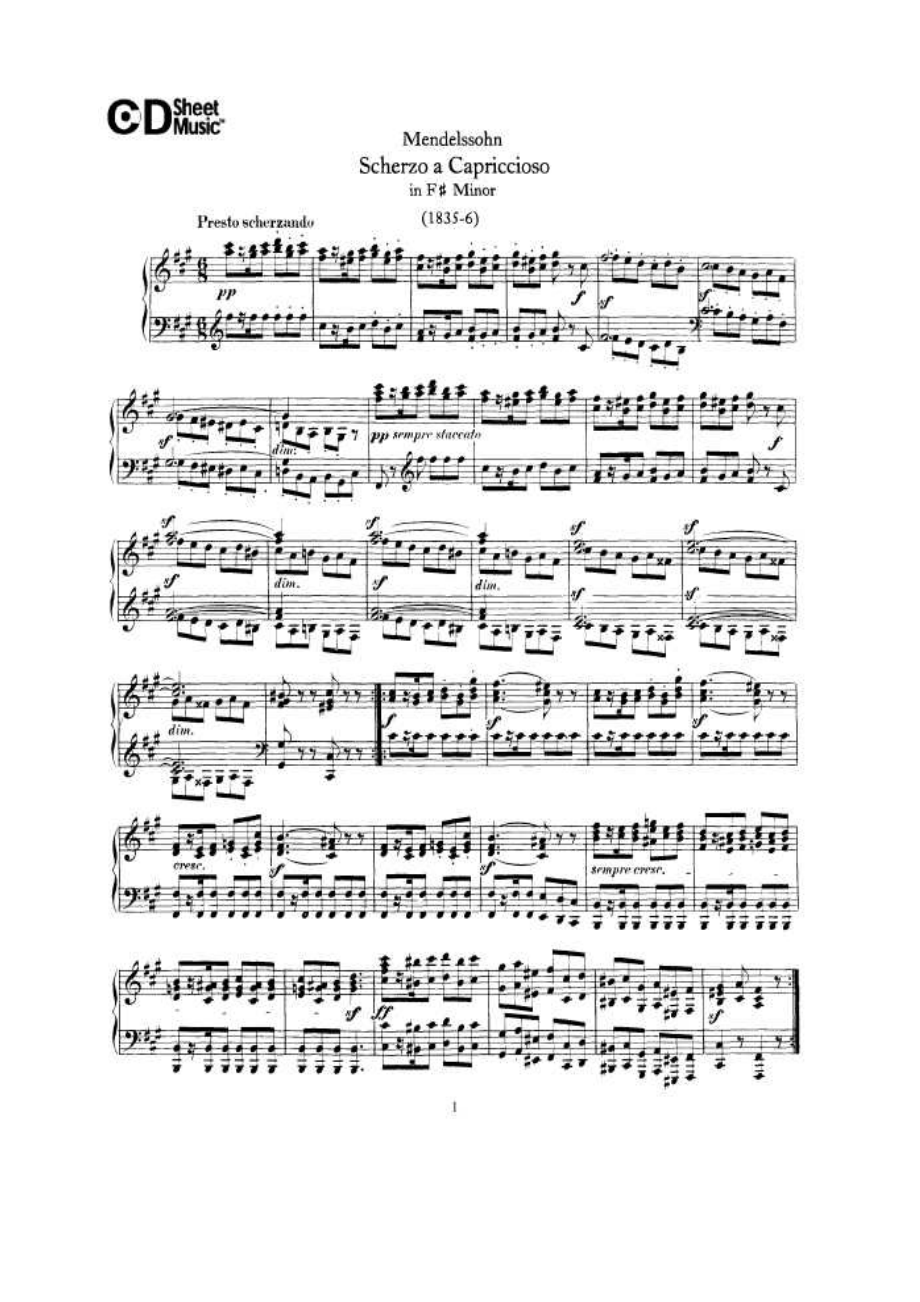 F#小调谐谑曲（完整版） 钢琴谱.docx_第1页