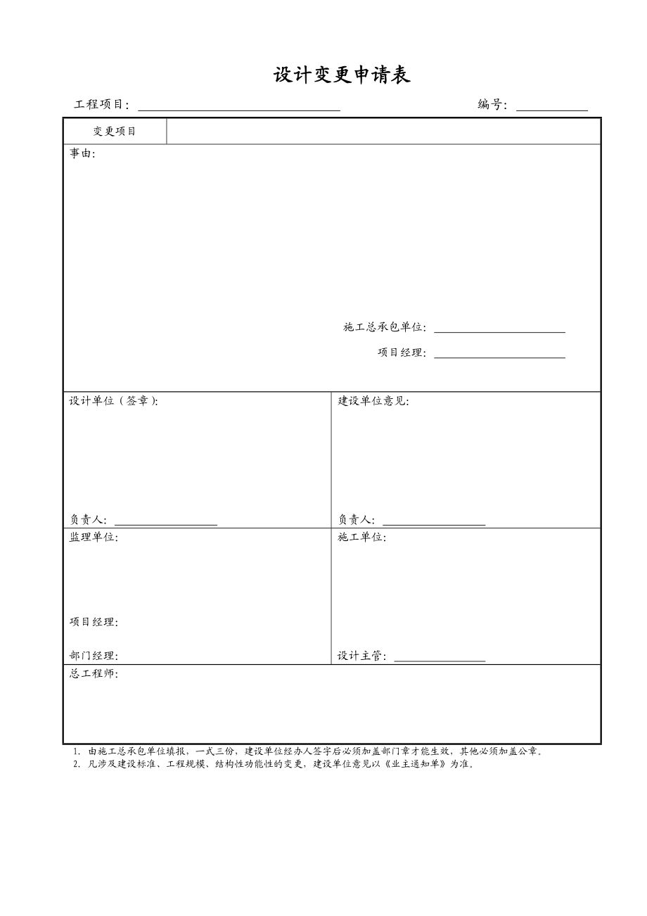 施工单位提出的设计变更申请表.doc_第1页