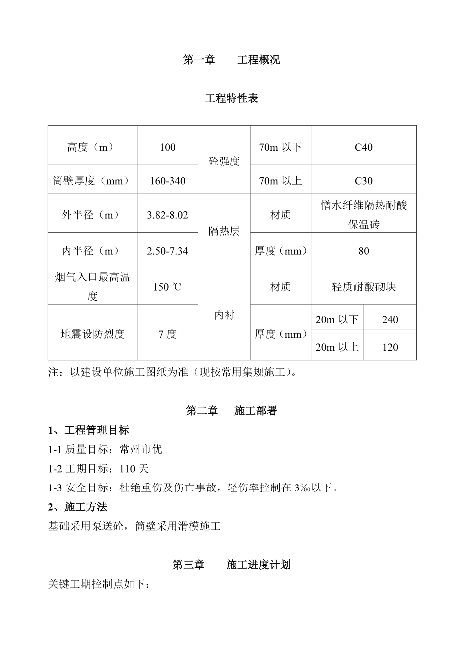 昆仑热电烟囱施工组织设计.doc_第1页