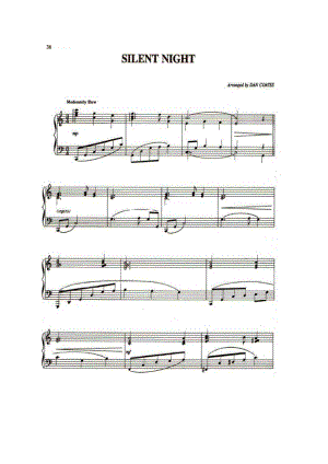 SILENT NIGHT（选自【原版】圣诞歌曲集） 钢琴谱.docx