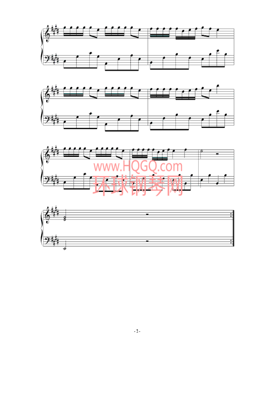 钢琴曲4钢琴谱 钢琴谱.docx_第3页