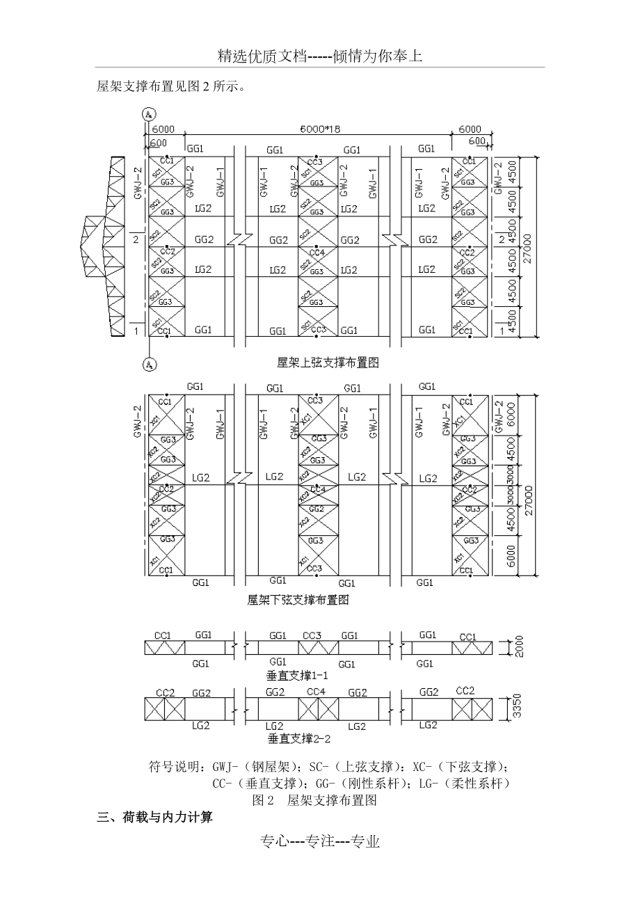 华科钢结构课程设计27m钢屋架.doc_第2页