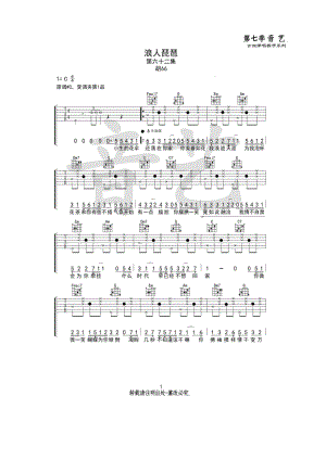 胡66 浪人琵琶吉他谱六线谱 C调指法原版编配高清弹唱谱原曲为#C调变调夹夹1品为原调音高 吉他谱_1.docx