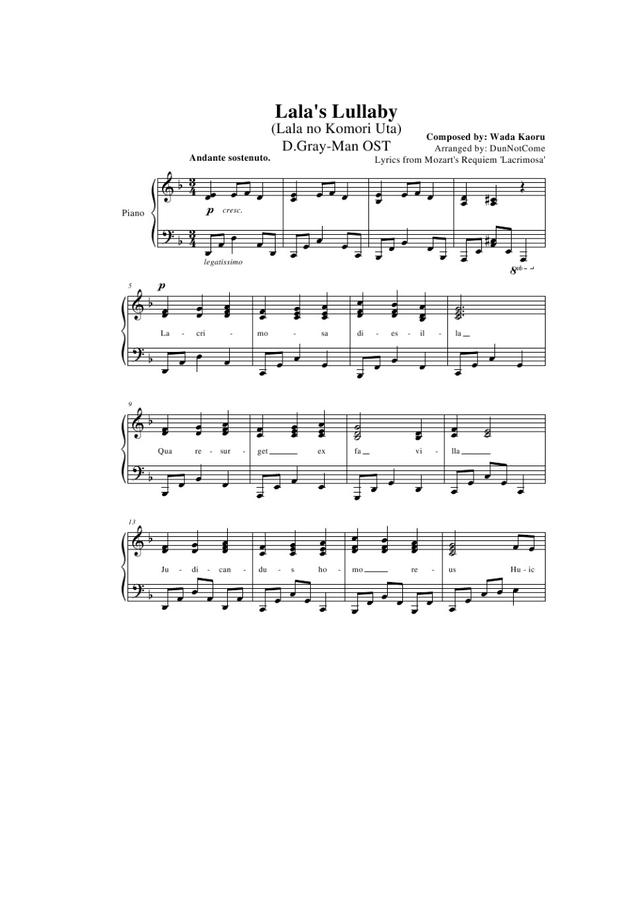 D. Gray 钢琴谱_5.docx_第1页
