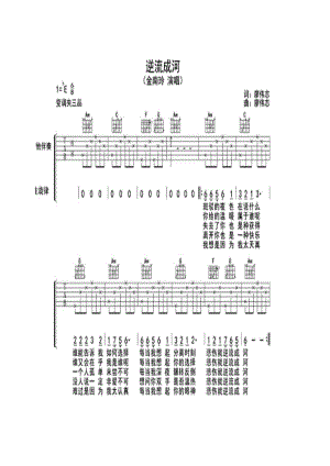 金南玲《逆流成河》 吉他谱.docx