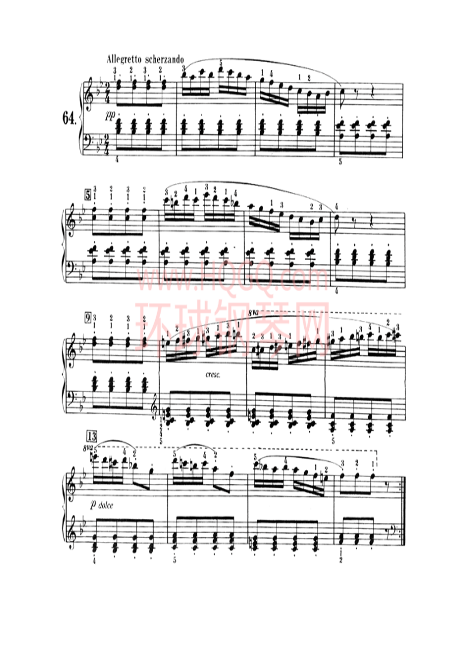 车尔尼钢琴初级教程 钢琴谱_64.docx_第1页