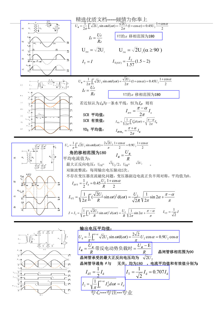 电力电子技术的电路、波形及公式.doc_第1页