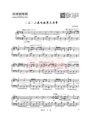 D3 小奏鸣曲第三乐章 钢琴谱.docx