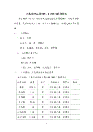 污水治理三期顶管穿越河道施工防汛应急预案.doc