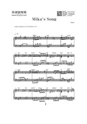 mika's song（选自04.【李闰珉40首合辑】） 钢琴谱.docx