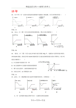 上海初三化学中考专题-图像问题.doc