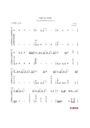 You Are Cold钢琴简谱 钢琴谱.docx