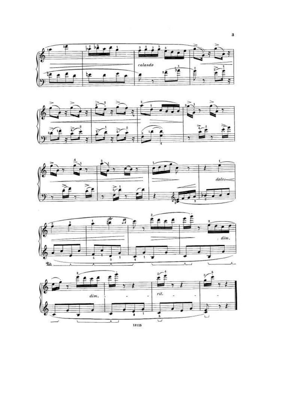 首幽默小品 Six Humorous Bagatelles Op.11 钢琴谱.docx_第2页