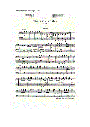 Children’s March in G Major D.928（G大调儿童进行曲 D.928） 钢琴谱.docx