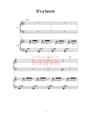不能说的秘密 钢琴谱_1.docx