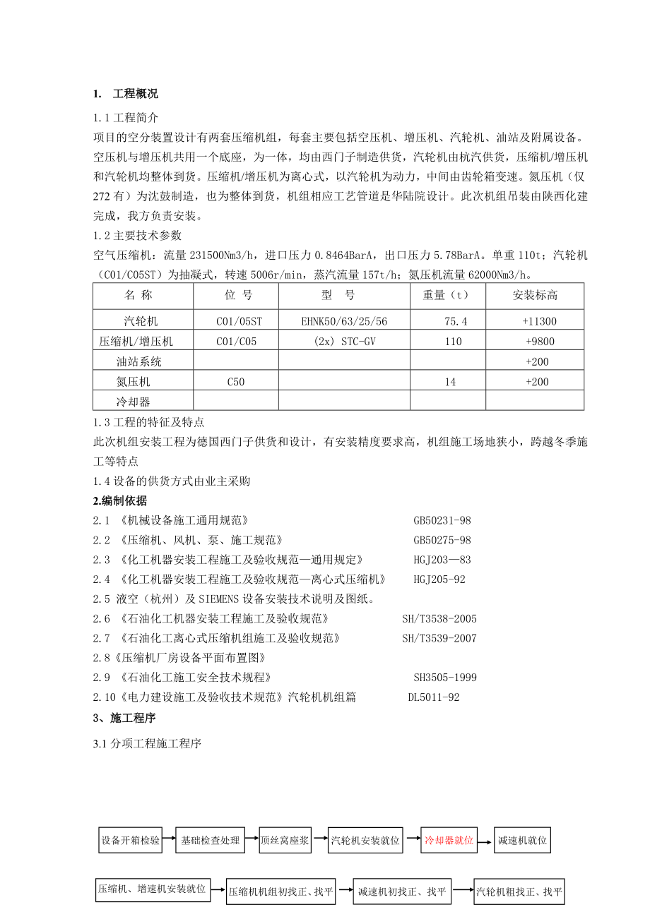 空分机组安装施工方案.doc_第1页