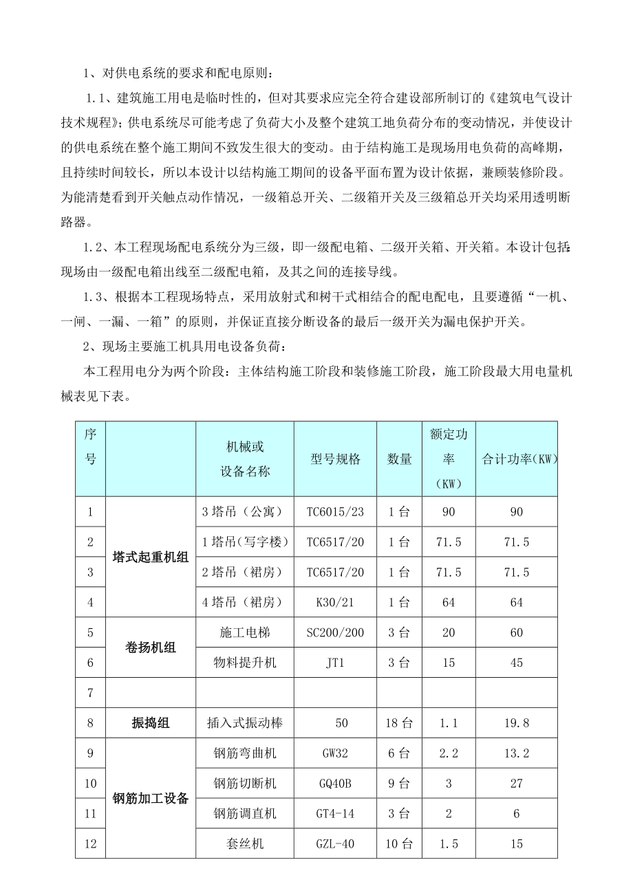 时代广场总承包工程临时用电施工组织设计.doc_第3页